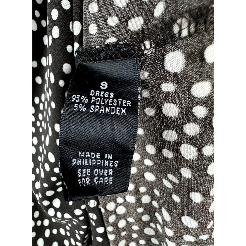 IZ Byer California Women Brown with White polka dots Dress Empire Waist Sz Small - Picture 4 of 5